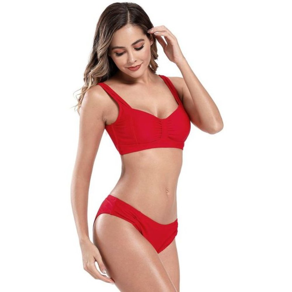 Shekini Ruched Side Bikini Set L - Picture 5 of 6